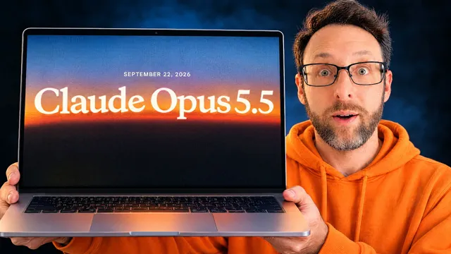 Duncan Rogoff's YouTube thumbnail: him holding a laptop that reads Claude Opus 5.5